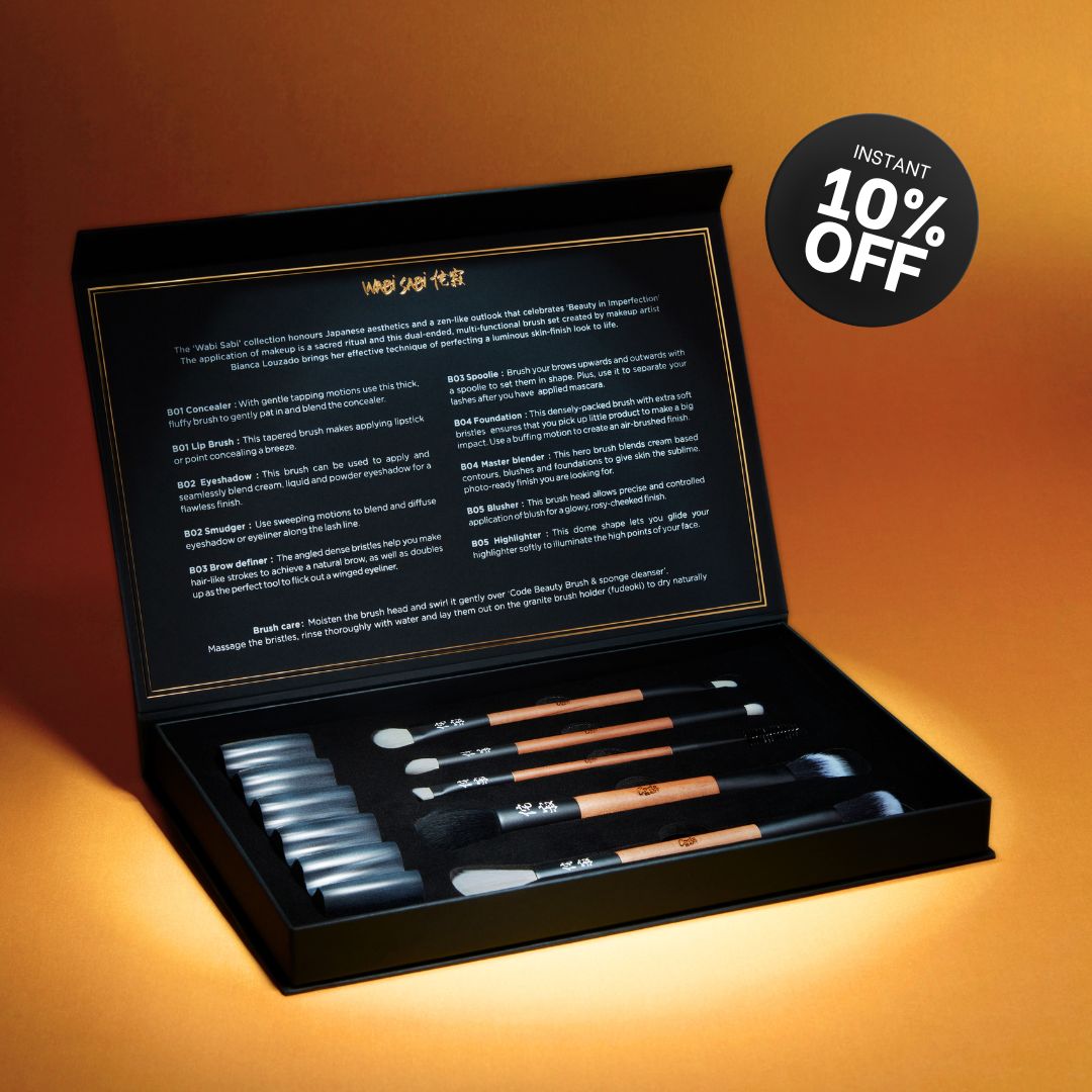 Wabi Sabi Makeup Brush Set + FREE Fudeoki