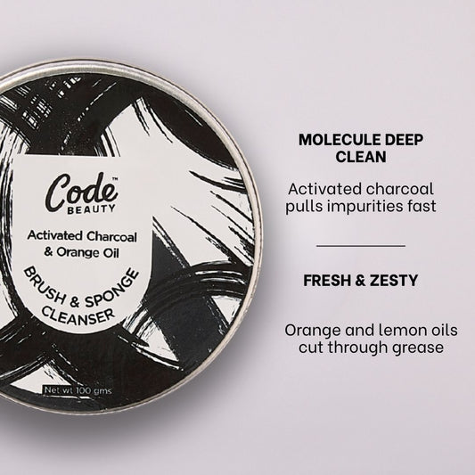 Activated Charcoal & Orange Oil Brush And Sponge Cleanser